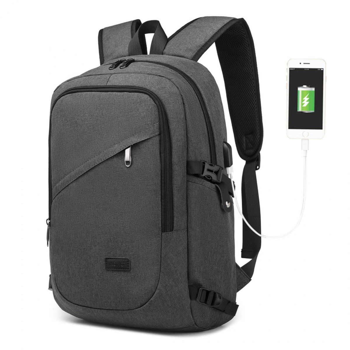 Kono Business Laptop Backpack with USB Charging Port