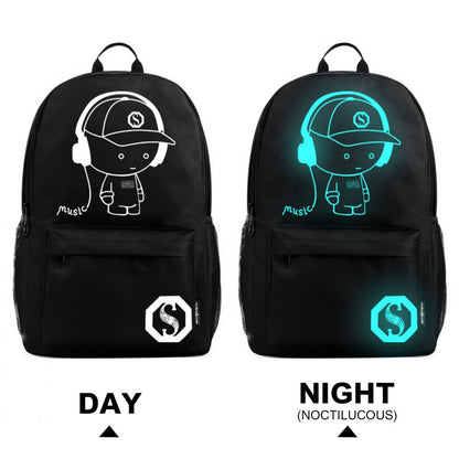 Kono Multi-functional Glow-in-the-Dark Trolley Backpack