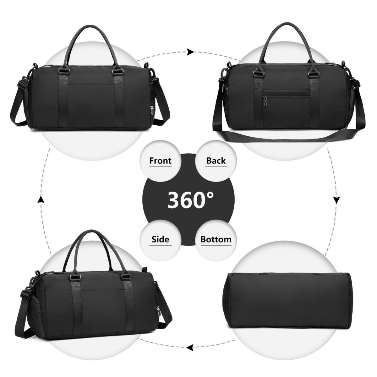 Kono Multi Waterproof Gym bag Carry On Weekend Bag