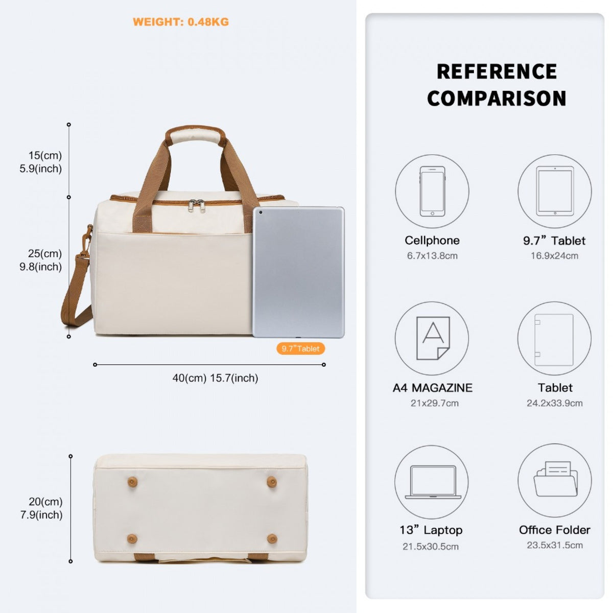 Kono Spacious Travel Storage Bag Handbag