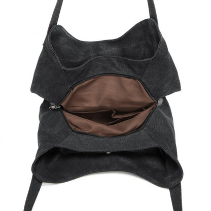 Kono Canvas Shoulder Tote Bag