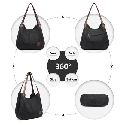 Kono Canvas Shoulder Tote Bag