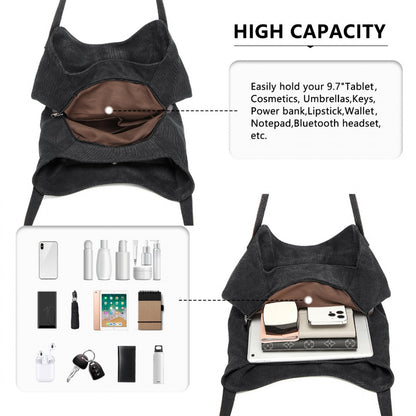Kono Canvas Shoulder Tote Bag
