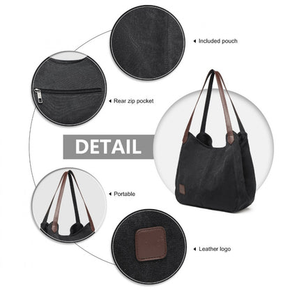 Kono Canvas Shoulder Tote Bag
