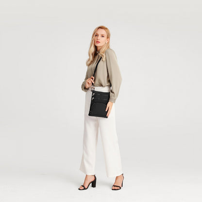 Kono Casual Multi Pocket RFID Blocking Cross body Bag