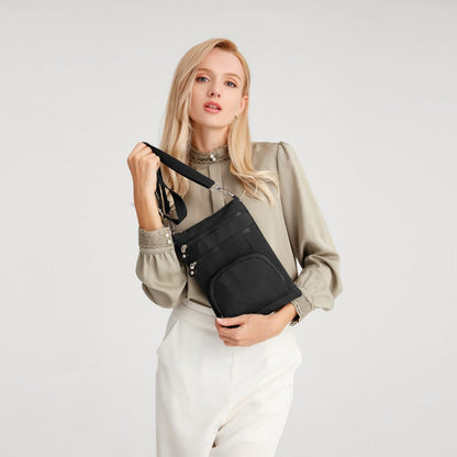 Kono Casual Multi Pocket RFID Blocking Cross body Bag