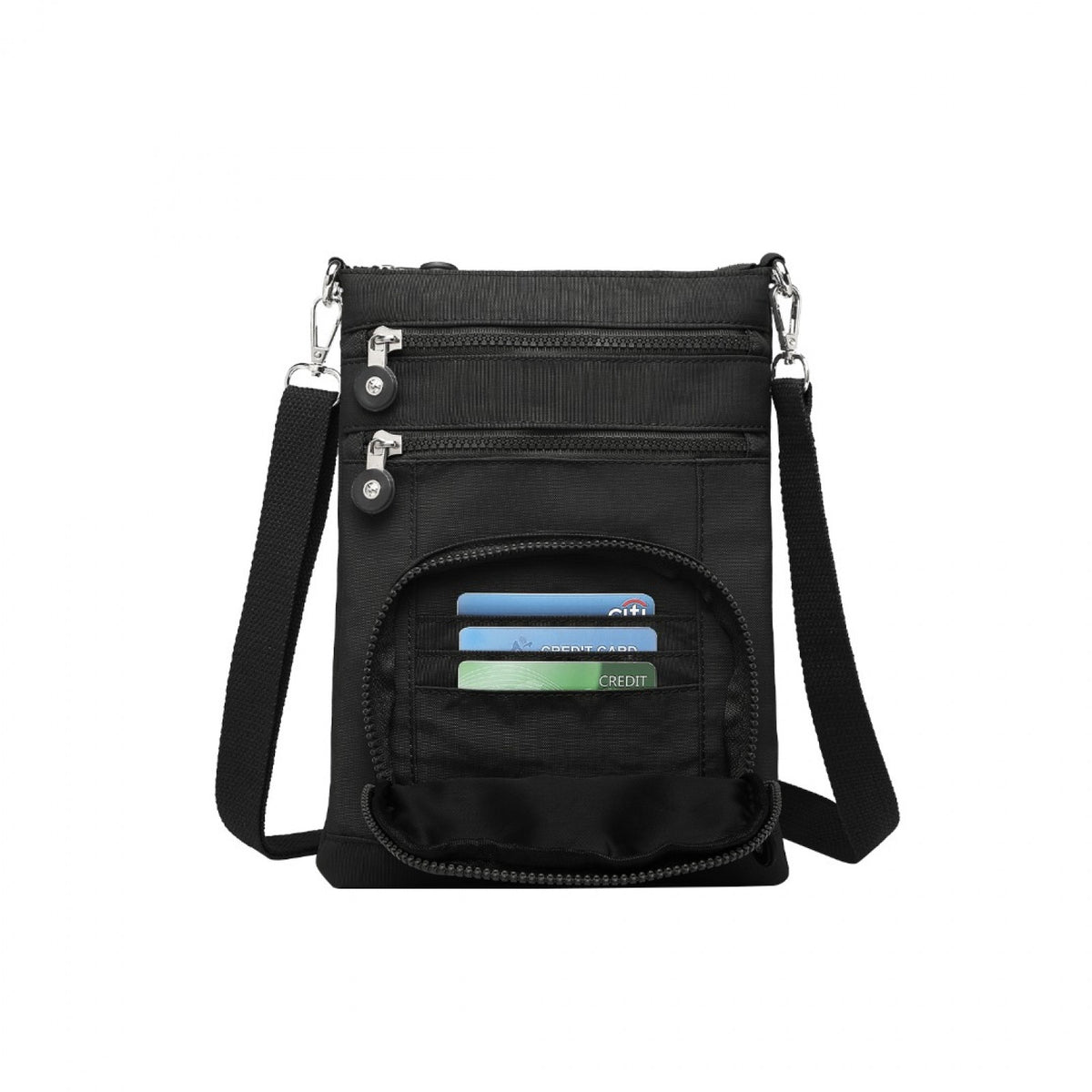 Kono Casual Multi Pocket RFID Blocking Cross body Bag