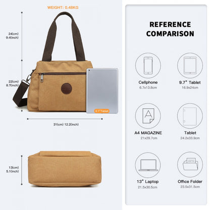 Kono Canvas Multi-Functional Cross Body Bag