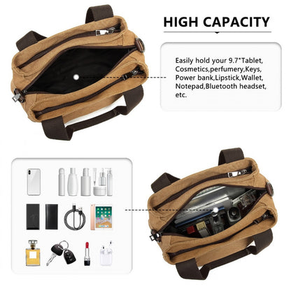 Kono Canvas Multi-Functional Cross Body Bag