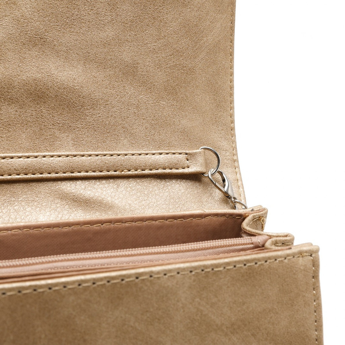 Miss Lulu Stylish Twill Clutch Leather Chain Evening Bag