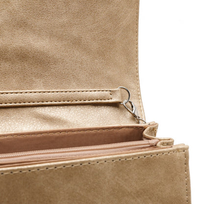 Miss Lulu Stylish Twill Clutch Leather Chain Evening Bag