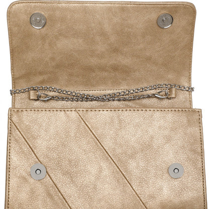 Miss Lulu Stylish Twill Clutch Leather Chain Evening Bag