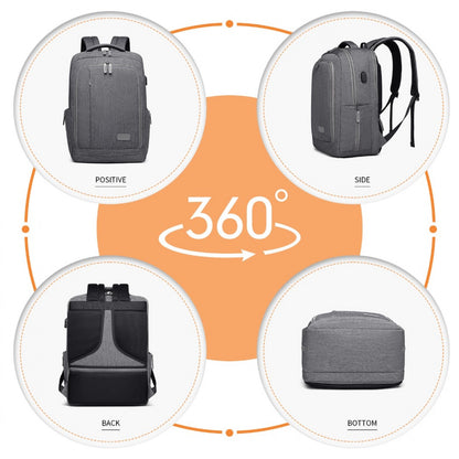Kono Multi-Compartment Backpack with USB Port