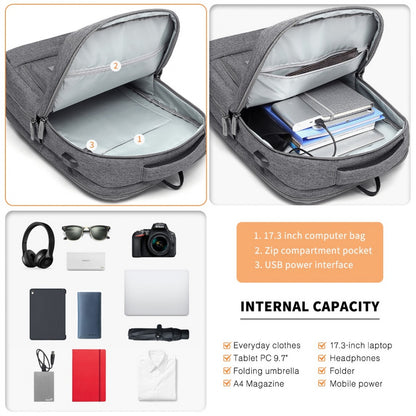 Kono Multi-Compartment Backpack with USB Port