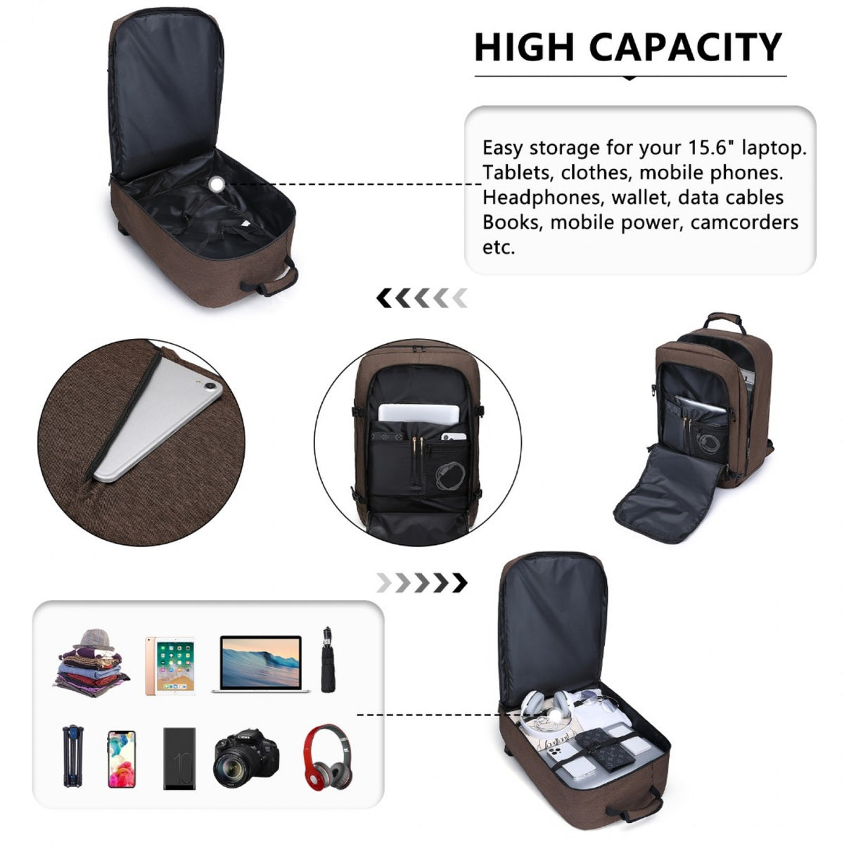 Kono Lightweight Bag Travel Business Backpack