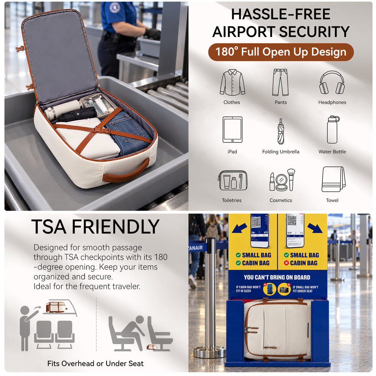 Kono Premium Carry-On Travel Backpack