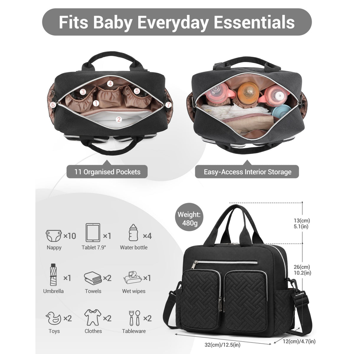 Kono Durable And Functional Changing Tote Bag