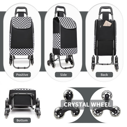 Kono 6 Wheel Push Shopping Trolley