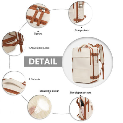 Kono Multi-Functional Breathable Travel Backpack With USB Charging Port And