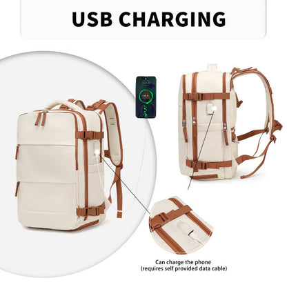 Kono Multi-Functional Breathable Travel Backpack With USB Charging Port And