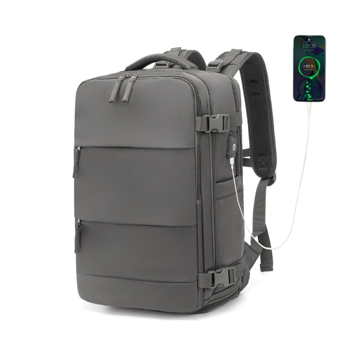 Kono Multi-Functional Breathable Travel Backpack With USB Charging Port And