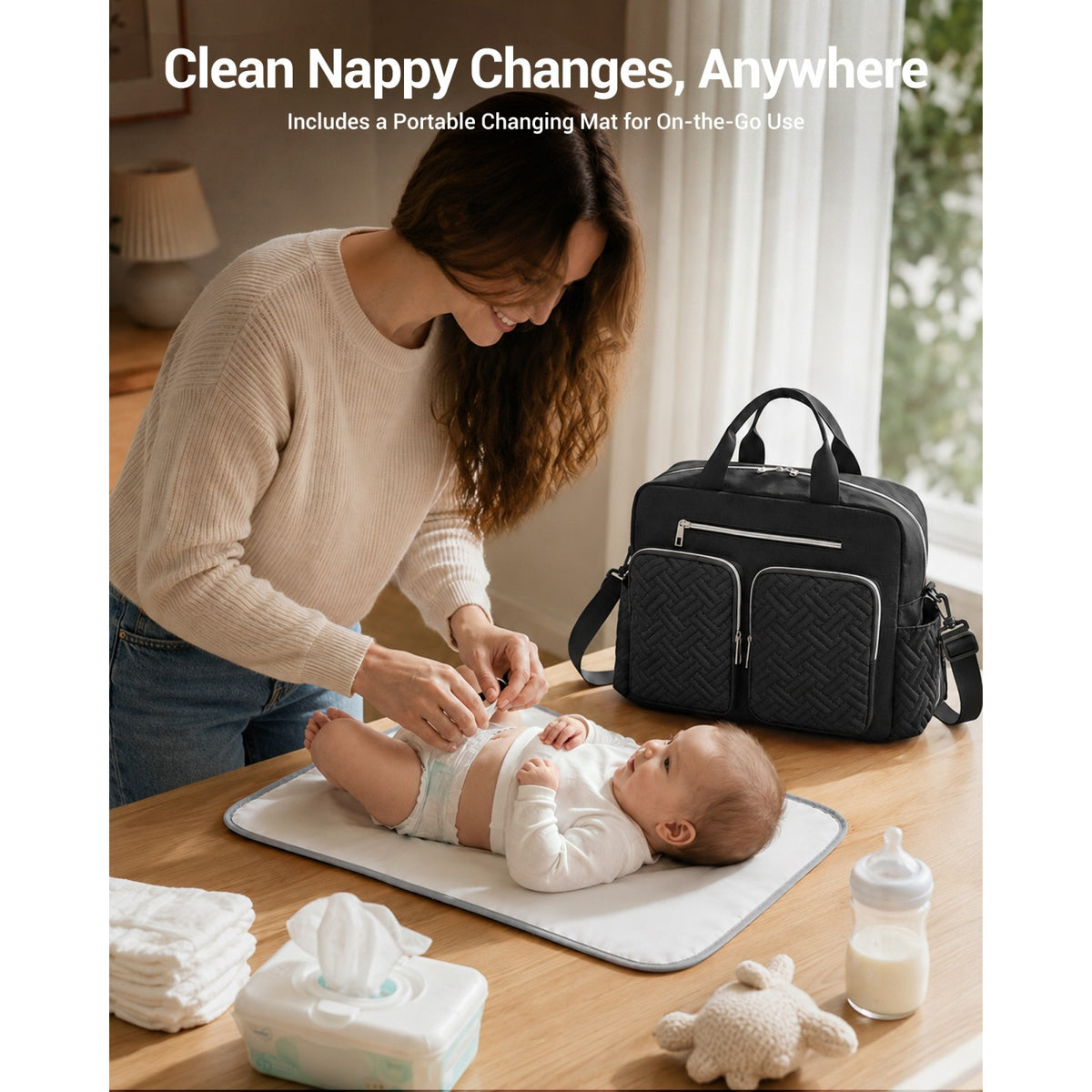Kono Versatile Diaper Changing Tote Bag