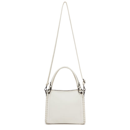 Miss Lulu Textured PU Leather Crossbody Handbag with Woven Accents for Women
