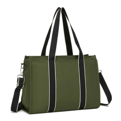 Miss Lulu Wearproof Large Capacity Tote Bag with 15.6” Laptop Sleeve