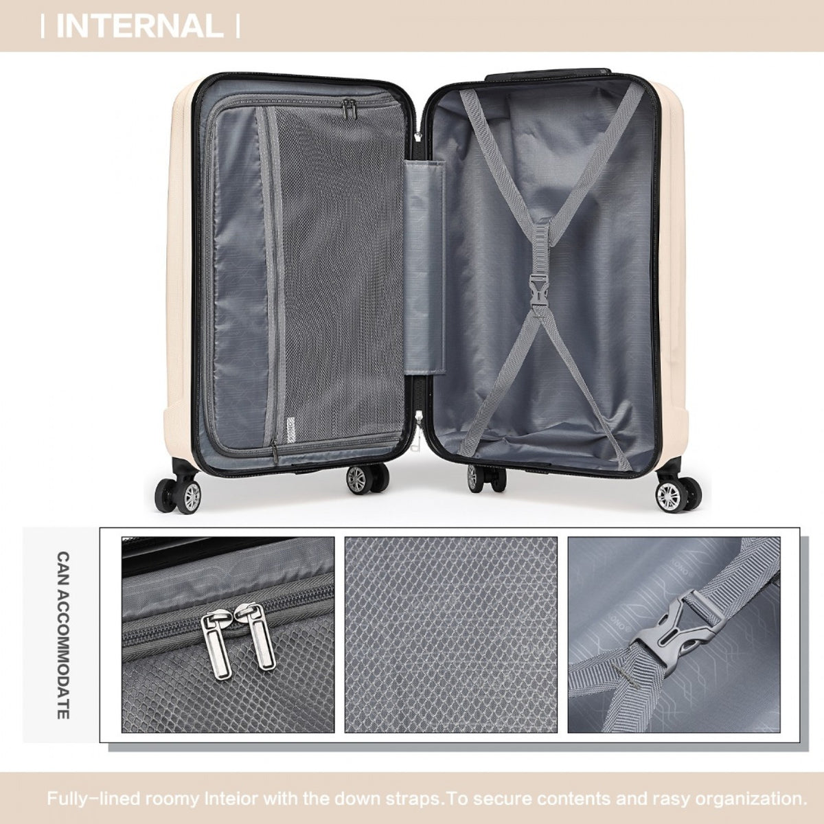 Kono ABS+PC Hard Shell Luggage