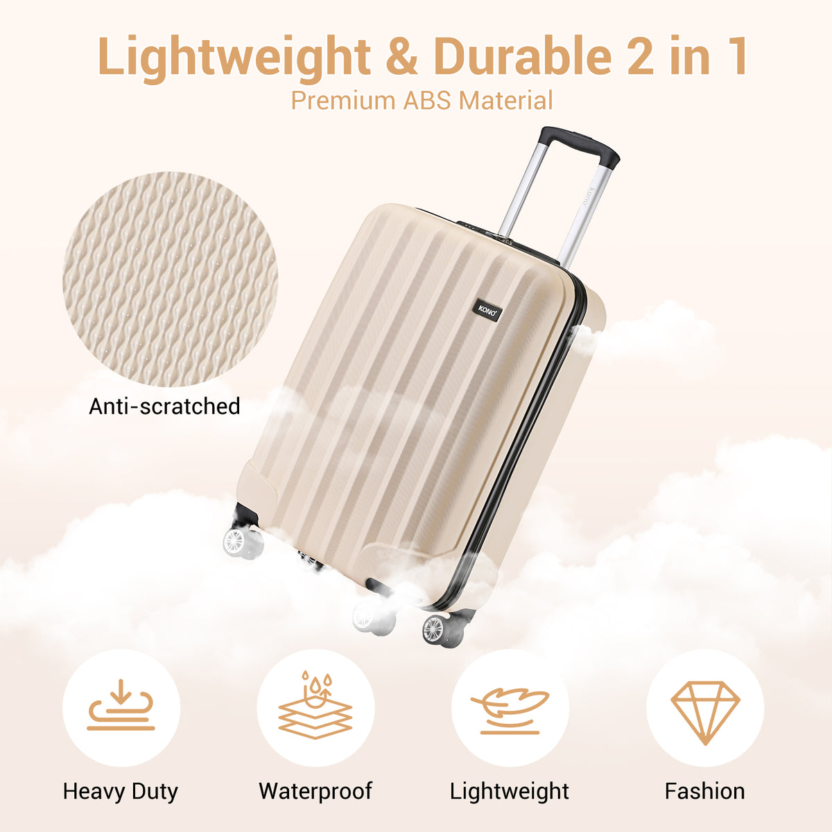 Kono ABS+PC Hard Shell Luggage