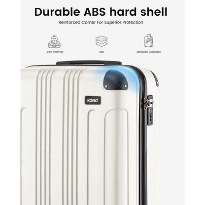 Kono ABS Lightweight Compact Hard Shell Suitcase Travel Luggage