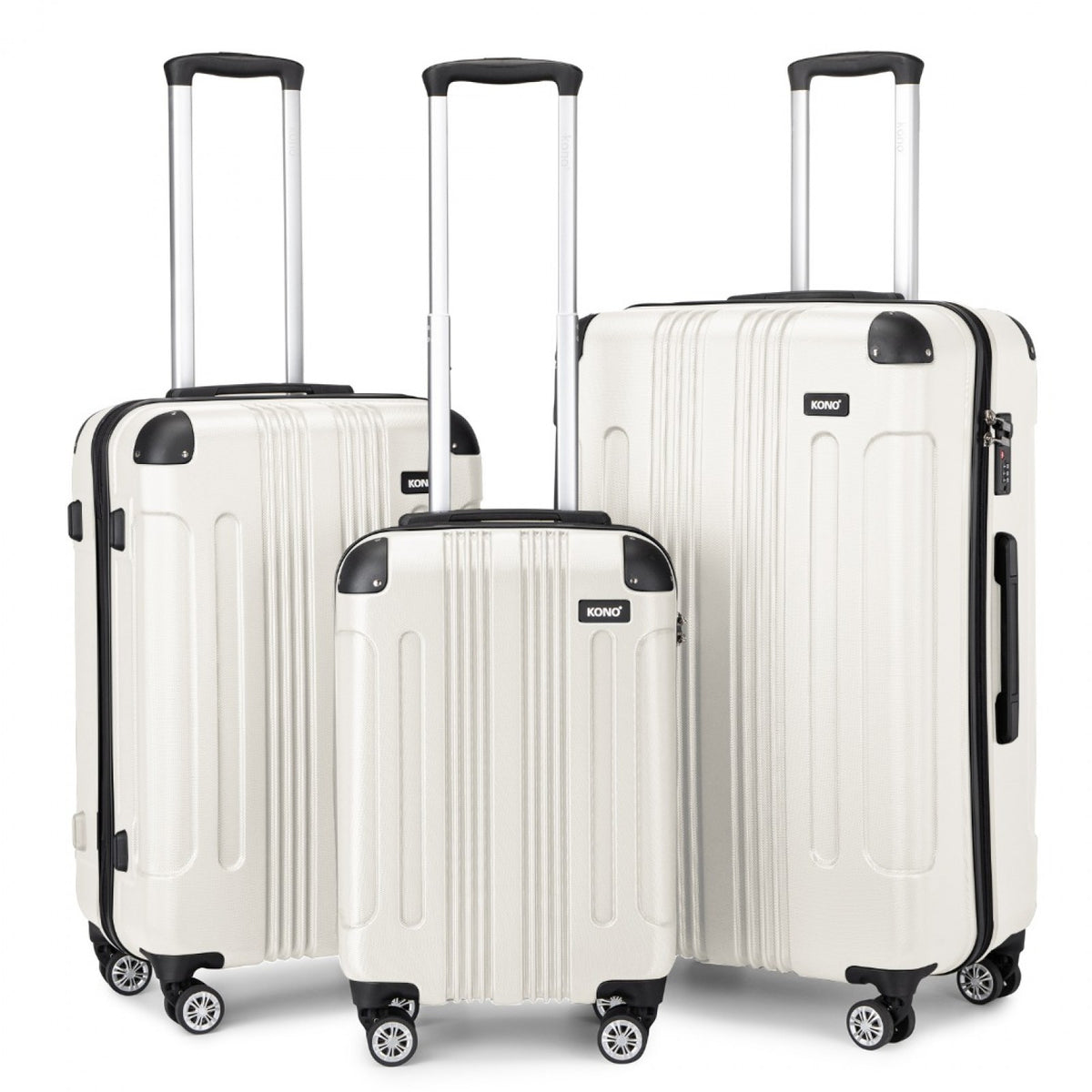Kono ABS Lightweight Compact Hard Shell Suitcase Travel Luggage