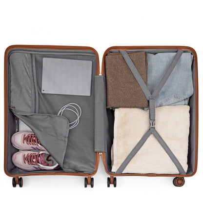 Kono Polypropylene Cabin Size Suitcase Travel with Weekend Bag and Toiletry Bag