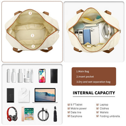 Kono Polypropylene Cabin Size Suitcase Travel with Weekend Bag and Toiletry Bag