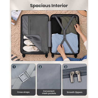 Kono Suitcase- Streamlined Lightweight ABS Hardshell