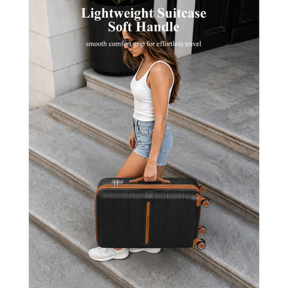 British Traveller Multi-Texture Polypropylene Hard Shell Suitcase With TSA Lock