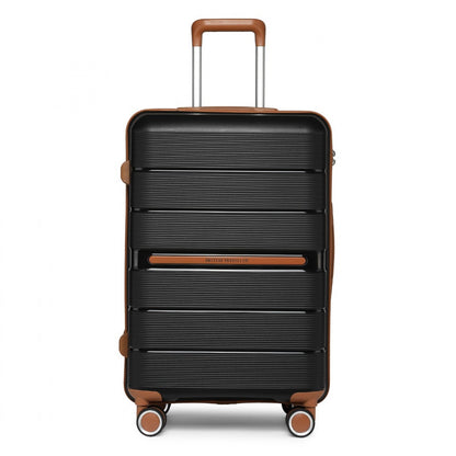 British Traveller Multi-Texture Polypropylene Hard Shell Suitcase With TSA Lock