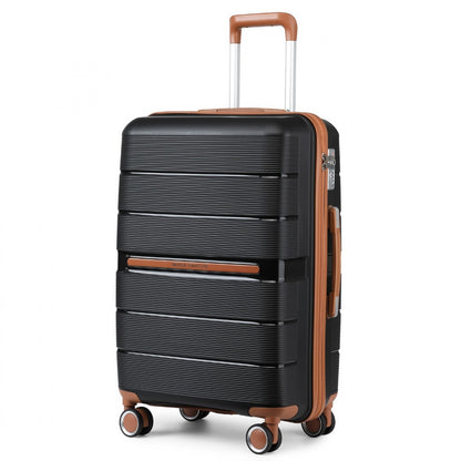British Traveller Multi-Texture Polypropylene Hard Shell Suitcase With TSA Lock