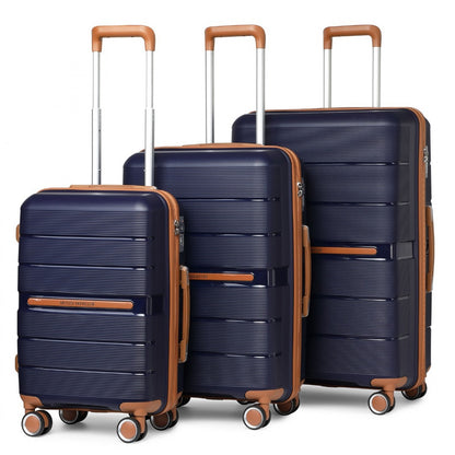 British Traveller Multi-Texture Polypropylene Hard Shell Suitcase With TSA Lock