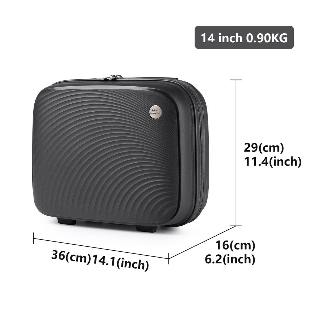 British Traveller Lightweight Polypropylene Vanity Case