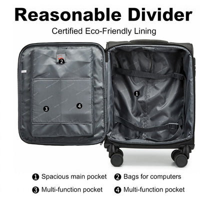 British Traveller Lightweight Suitcase