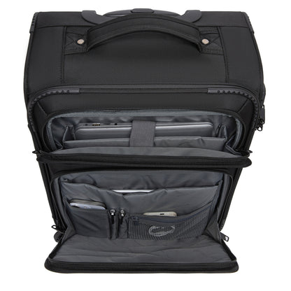 British Traveller Durable Softshell Suitcase with Front Laptop Compartment
