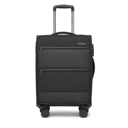 British Traveller Sleek Tough Travel Soft-Shell Suitcase