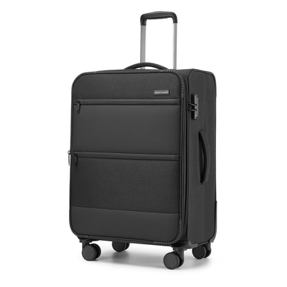 British Traveller Sleek Tough Travel Soft-Shell Suitcase