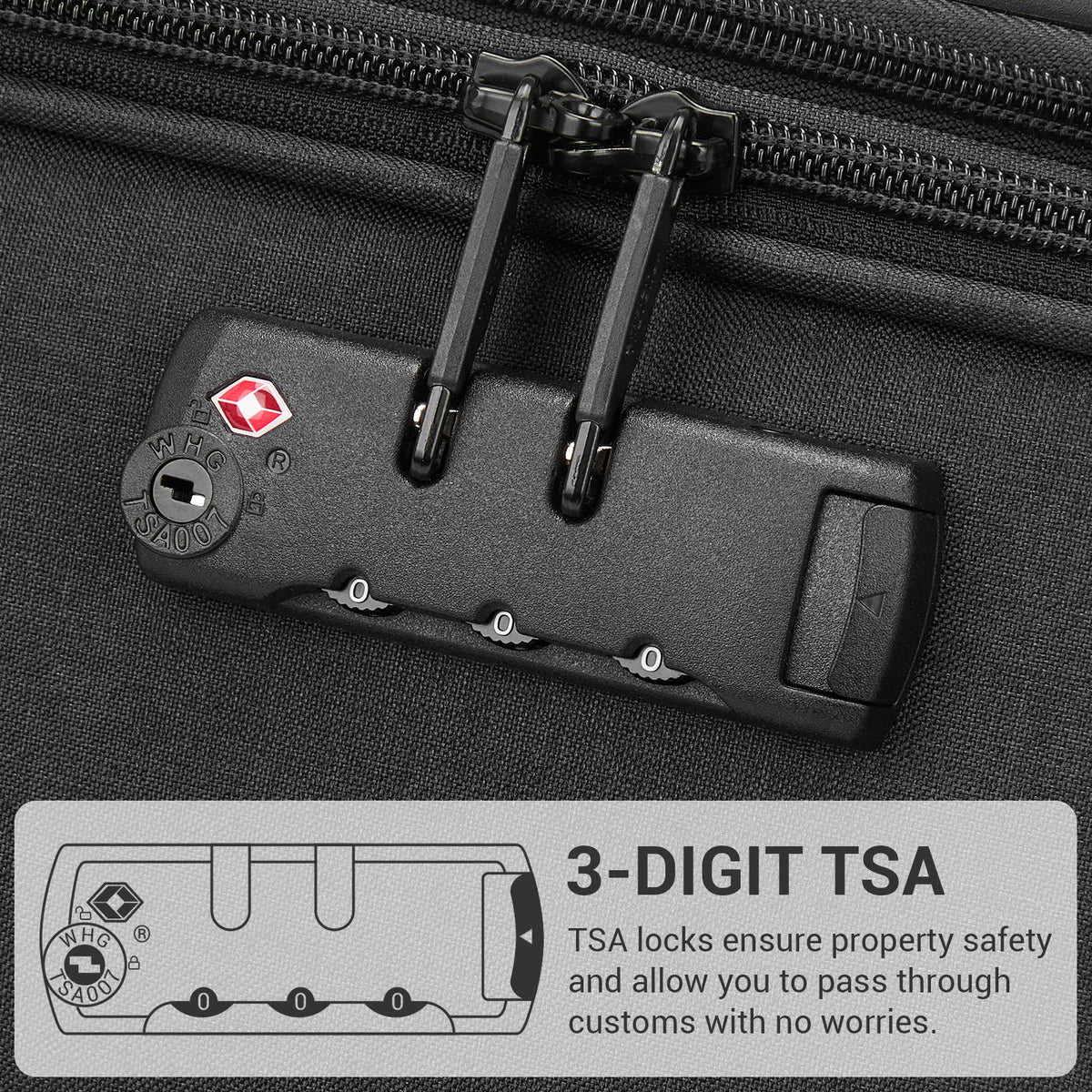 British Traveller Sleek Tough Travel Soft-Shell Suitcase