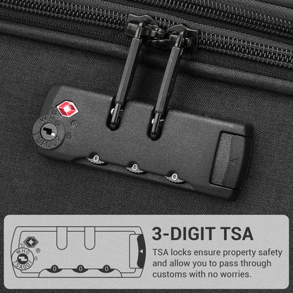 British Traveller Sleek Tough Travel Soft-Shell Suitcase