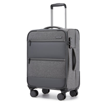 British Traveller Sleek Tough Travel Soft-Shell Suitcase