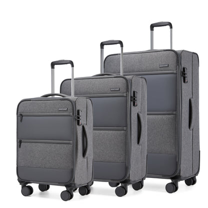 British Traveller Sleek Tough Travel Soft-Shell Suitcase