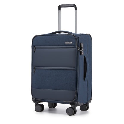 British Traveller Sleek Tough Travel Soft-Shell Suitcase