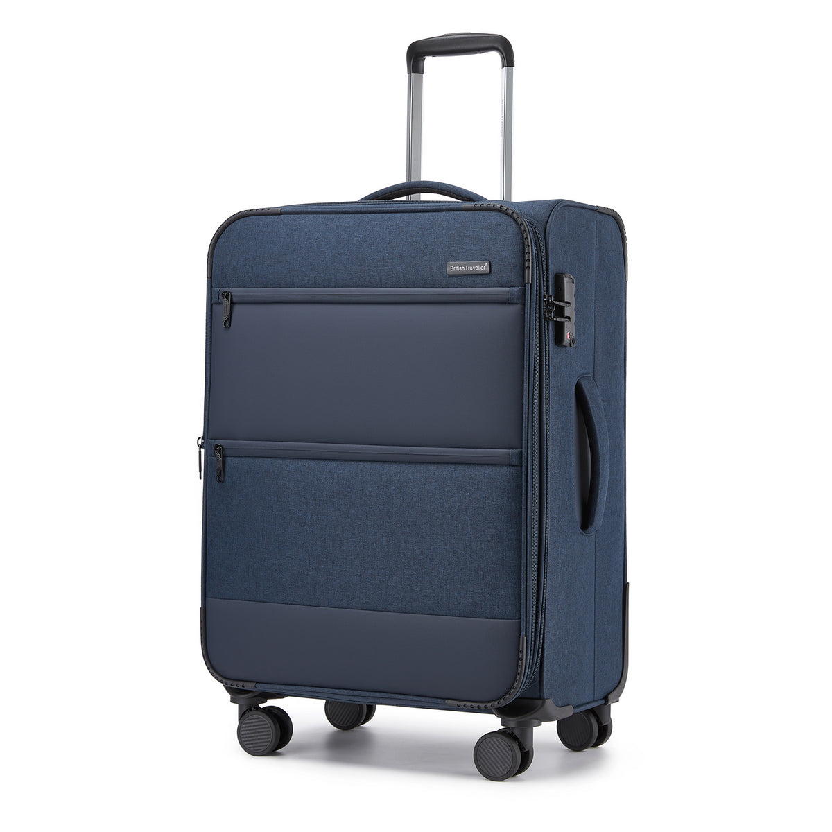 British Traveller Sleek Tough Travel Soft-Shell Suitcase